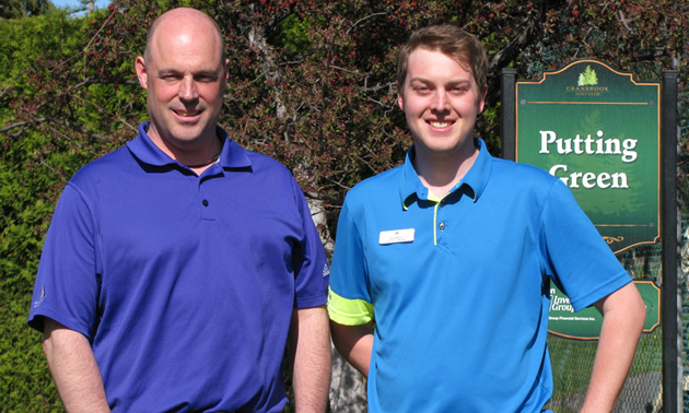 Paul Whittingham and Stewart Medford welcomed golfers to the Cranbrook Golf Club in late April.