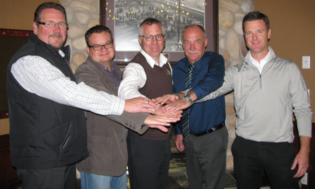 (L to R) Collin Johnston, Jeremy Youngward, George Freitag, David Kroeker and Chris Andrews make up the first board of directors for Cranbrook Tourism.