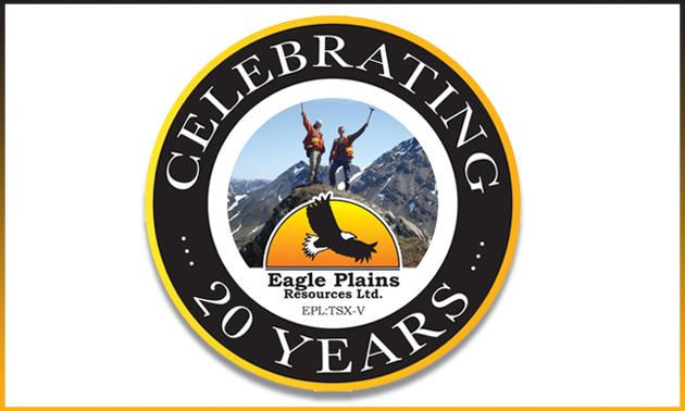 20th anniversary logo for Eagle Plains Resources Ltd. 
