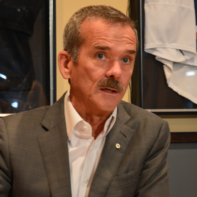 Canadian astronaut Colonel Chris Hadfield was the keynote speaker at a Columbia Basin Trust Symposium in mid-October 2017.