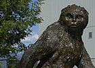 brewery building with sasquatch statue in front
