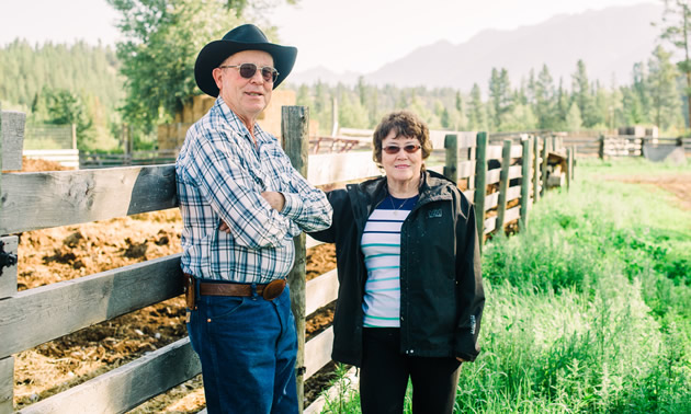 Karen and Doug Barraclough, owners of the B-E Ranch in Skookumchuck. 