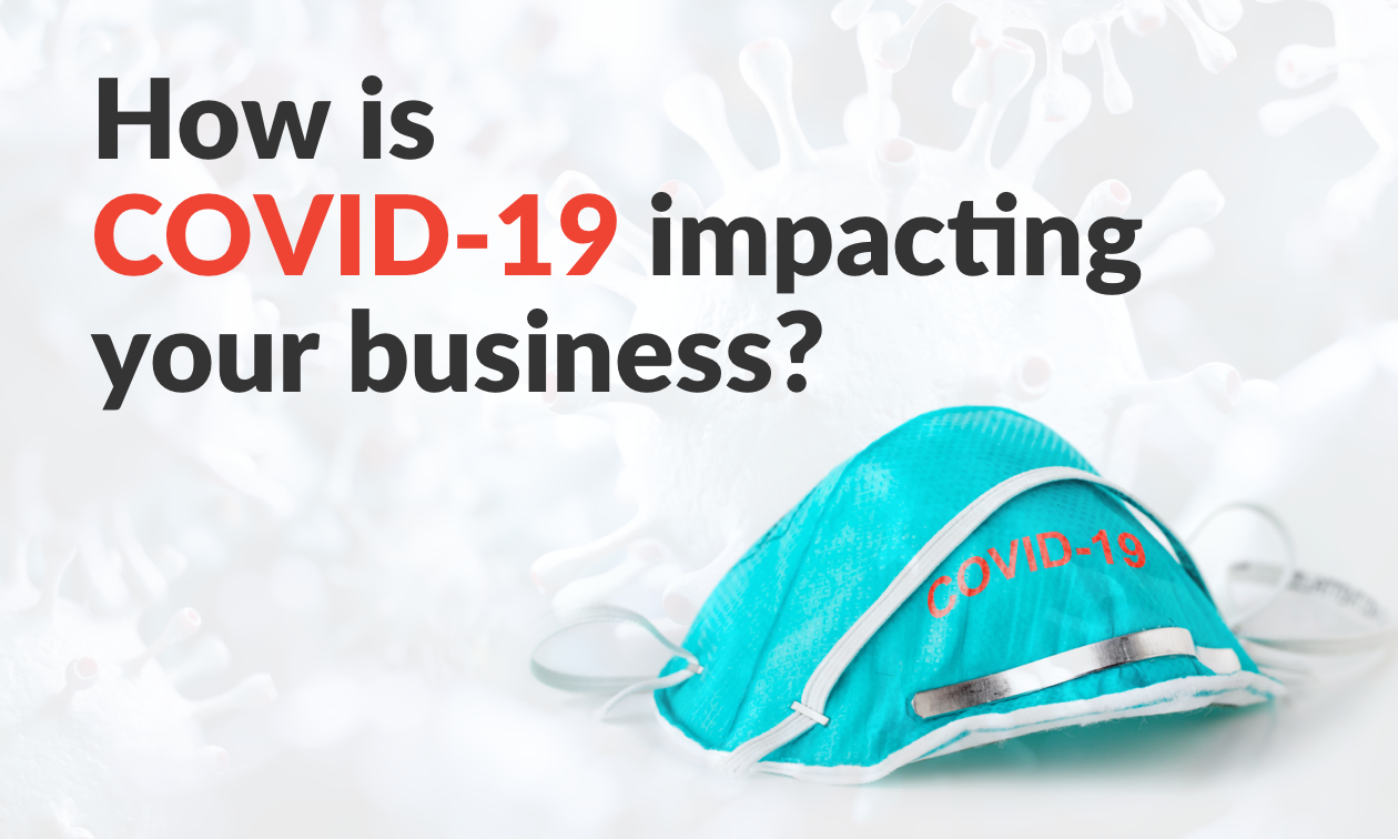 Graphic asking how COVID-19 is affecting your business. 