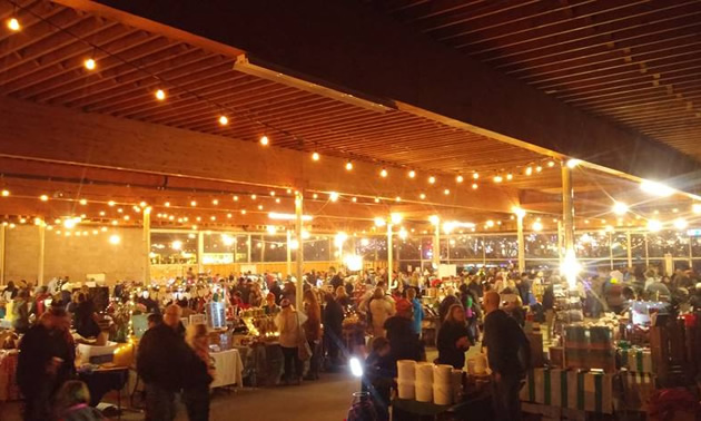 Indoor view of the Cranbrook Winter Market