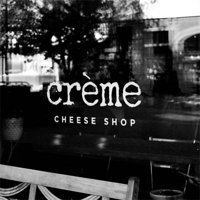 Window of the Creme Cheese Shop. 