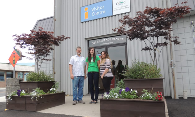 Jim Jacobsen, Reede Hawton and Amy Maddess of the Creston Valley Chamber of Commerce