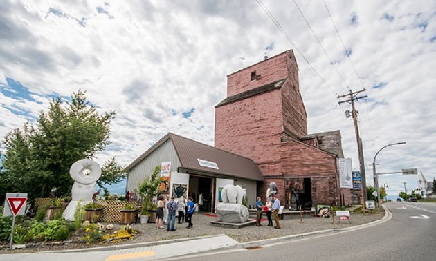 Two grain elevators in Creston, B.C. 