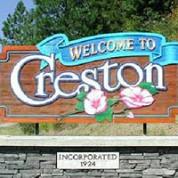 Photo Creston, BC Welcome sign