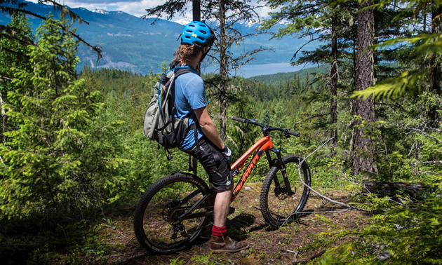 Biking and hiking trails in Electoral Area A, Central Kootenay, offer dramatically beautiful views.