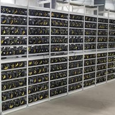 A bank of computers at DMG Blockchain Solutions cryptocurrency mine in B.C.'s southern Interior.
