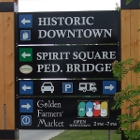 Directional town sign