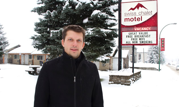 Eric Scarcella owns and operates Swiss Chalet Motel in Revelstoke, B.C.