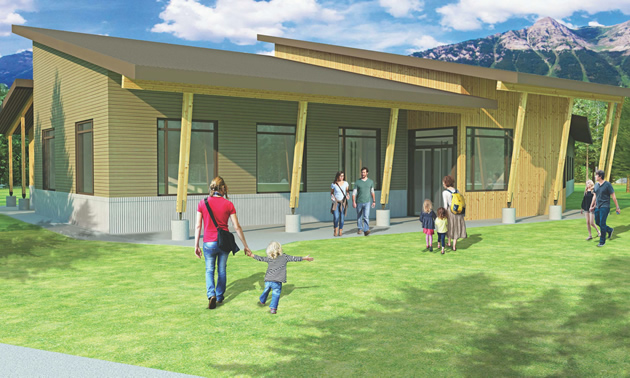 Cover Architectural Collaborative Inc. of Nelson, B.C., produced this concept rendering of the proposed District office for Elkford, B.C.