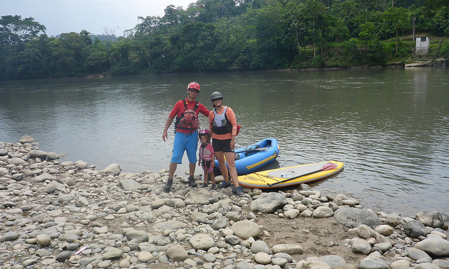 The Ryman family enjoys a kayak/paddleboard adventure.