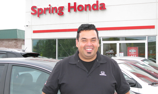Francisco Cristales is a popular product consultant at Spring Honda in Cranbrook, B.C.