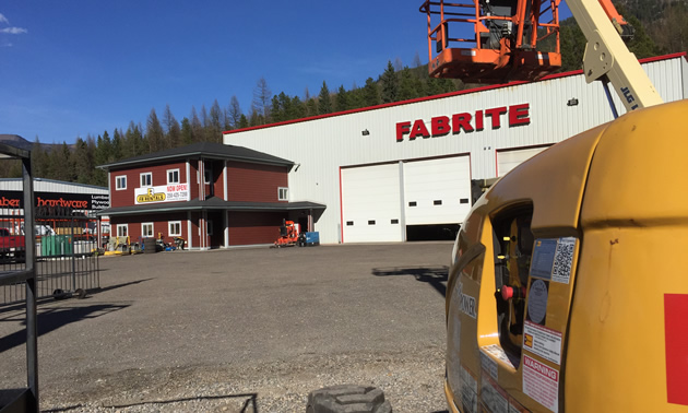 Exterior view of Fab-Rite building in Sparwood, BC