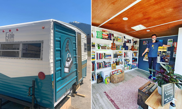 Fable bookmobile made out of 1974 Shasta RV. 