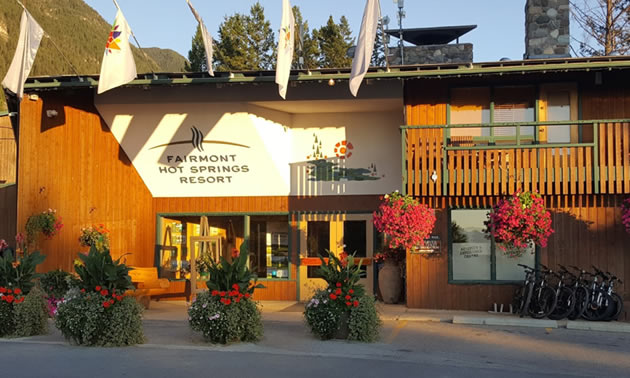 Main entrance at the Fairmont Hot Springs Resort. 