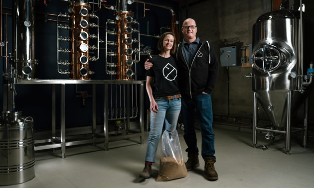 Jillian Rutherford and Andrew Hayden, owners of Fernie Distillers, have released their first seasonal gin in Fernie, B.C.