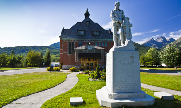 Heritage building and historical monument in Fernie, B.C.