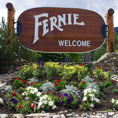 Welcome to Fernie sign. 