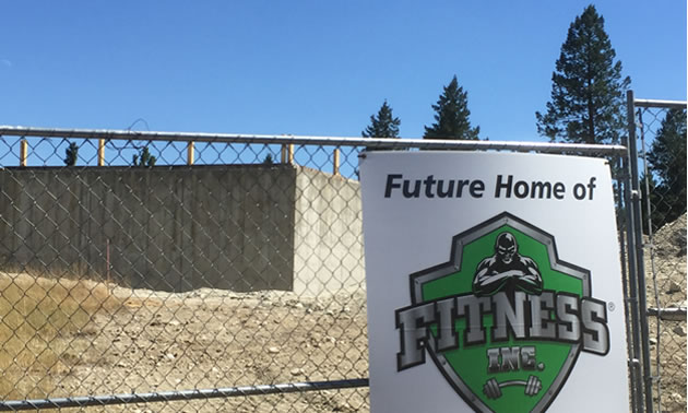 Construction site, home of the new Fitness Inc. building. 