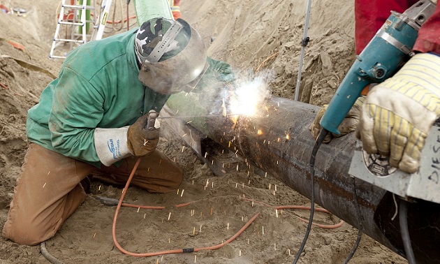 FortisBC employees work on installing a natural gas line. 