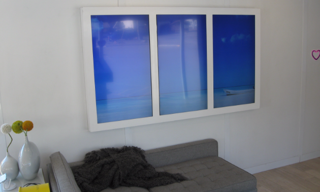 Even if the weather outside is gloomy, you can change your wall monitors to a serene landscape and lift your mood