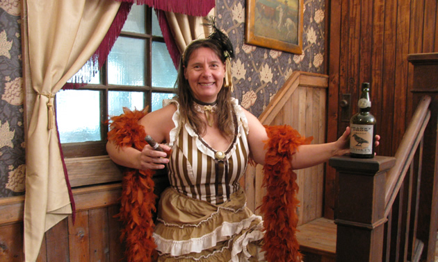 Laura Stoddart of Kimberley, B.C., as an Old-West saloon girl