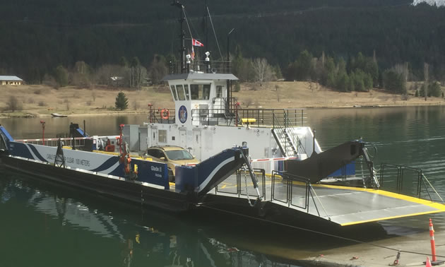 The new Glade Ferry, built by Waterbridge Steel in Nakusp. 
