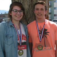MBSS students Devon Kennedy and Brandon Ouillette are 2015 Skills Canada B.C. gold medal winners in TV/video production.