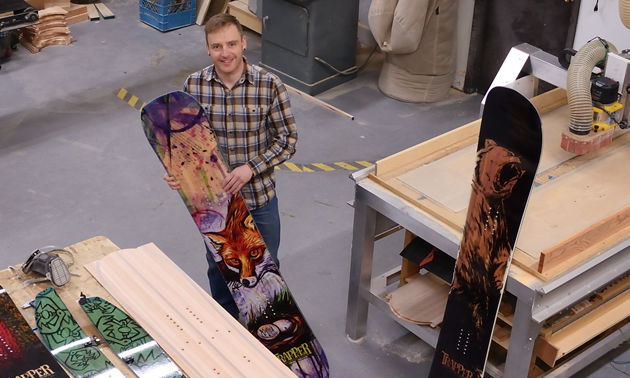 Greg Fortier is the founder and operator of Trapper Snowboards in Revelstoke.