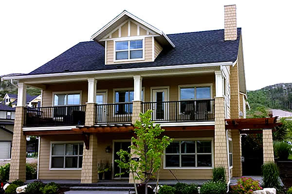 A two story craftsman style home. 