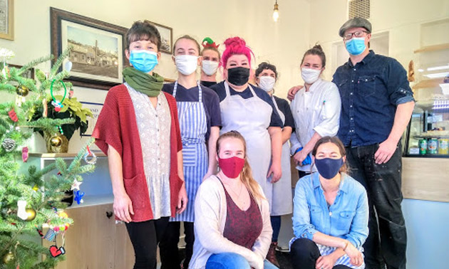 Group photo of staff at Hooper's Bakery 