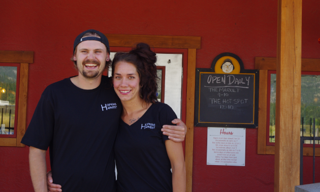 Co-operators and managers of Hopkins Harvest are couple Matthew Larsen and Kerstan Hopkins.