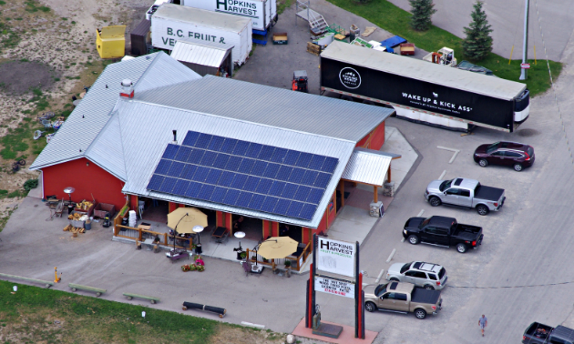 Aerial view of Hopkins Harvest 