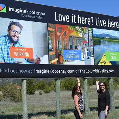 Susan Clovechok (L) of the Columbia Valley Chamber of Commerce and Jessica Fairhart of Imagine Kootenay are enthusiastic about regional collaboration.