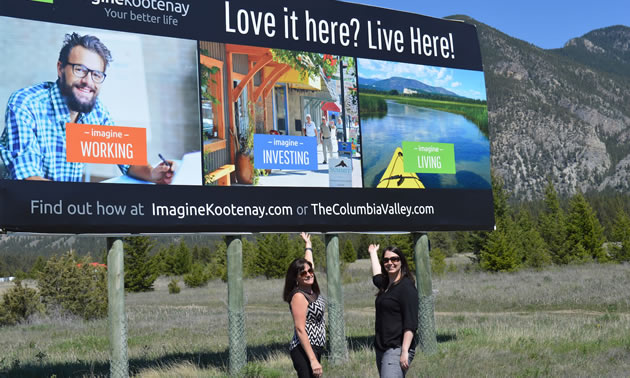 Susan Clovechok (L) of the Columbia Valley Chamber of Commerce and Jessica Fairhart of Imagine Kootenay are enthusiastic about regional collaboration.