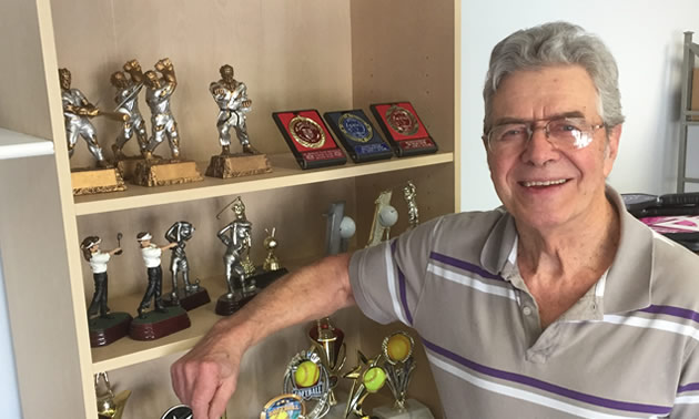 Dick Griffith, owner of Interior Trophy and Engraving. 