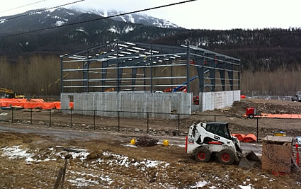 Photo of a construction site in Fernie, BC