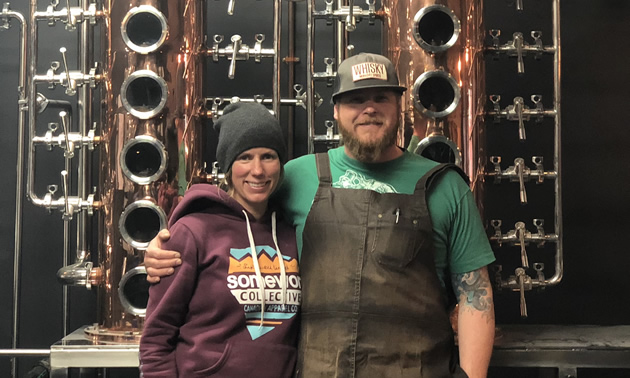 Jennifer and Josh McLafferty are the owners of Monashee Spirits Craft Distillery, a certified organic distillery in Revelstoke, B.C. 