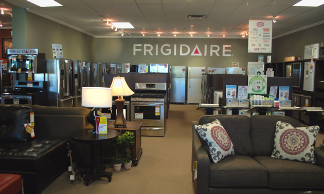 A selection of Frigidaire appliances at the Ashley Furniture Homestore in Cranbrook, B.C.