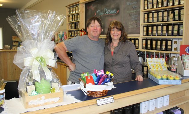 Bill and Lori Cameron, owner of Tigz Tea Hut in Creston, BC. Tea and gift store.