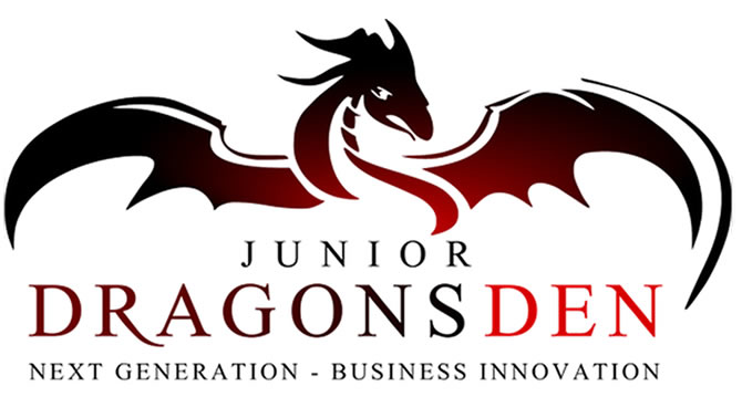 The logo for the Junior Dragon's Den student competition. 