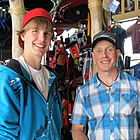 Two men standing in a sporting good store in Cranbrook BC