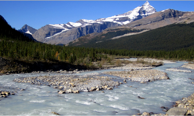 Photo of mountains and stream