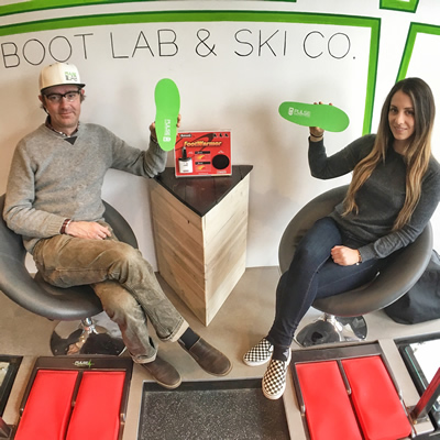 Kai Palkeinen and Kelly Hutcheson are owner-operators of Pulse Boot Lab & Ski Co. in Revelstoke, B.C. 