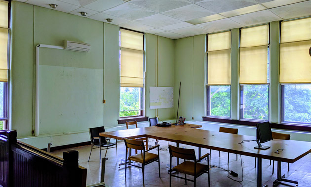 Interior of Kaslo coworking space. 