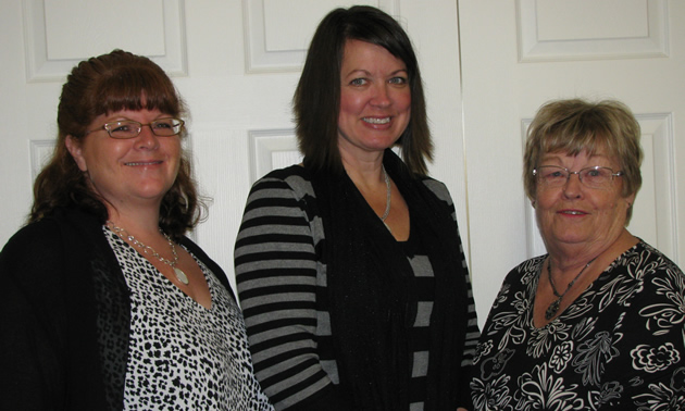 Laura Kennedy, Cathy Bauer and Karin Penner of the Cranbrook & District Chamber of Commerce