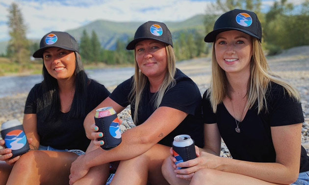 (From L to R), Hannah Baker, Stacey Smith and Meagan Savaia are the faces behind Kettle Down, a niche clothing brand that celebrates the Kootenays. 

